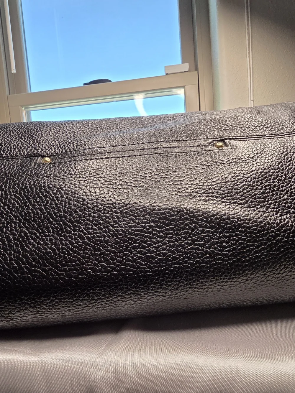 Michael Kors Black Pebbled Leather Hobo with Gold Hardware Accent